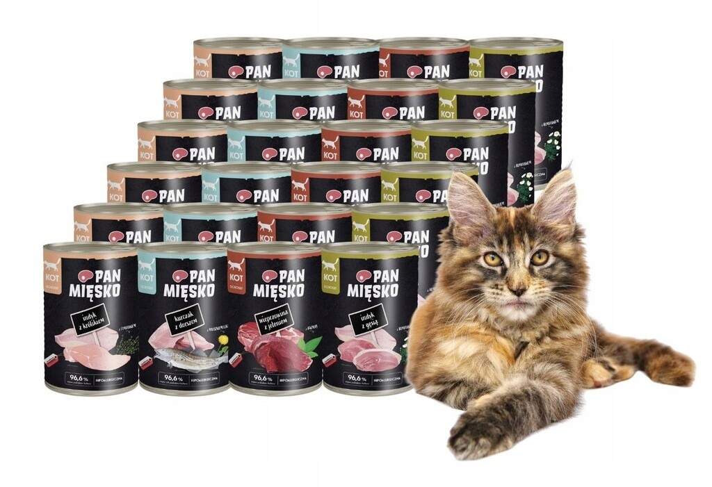 Pan Mięsko Krmivo mokré pro kočky dospělého MIX Chutí 24x400g