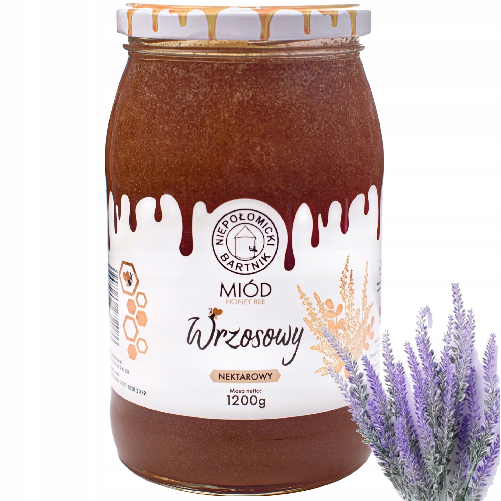 Vřesový med polský ze včelína čerstvý 2024 pravý nektarový 1.2kg