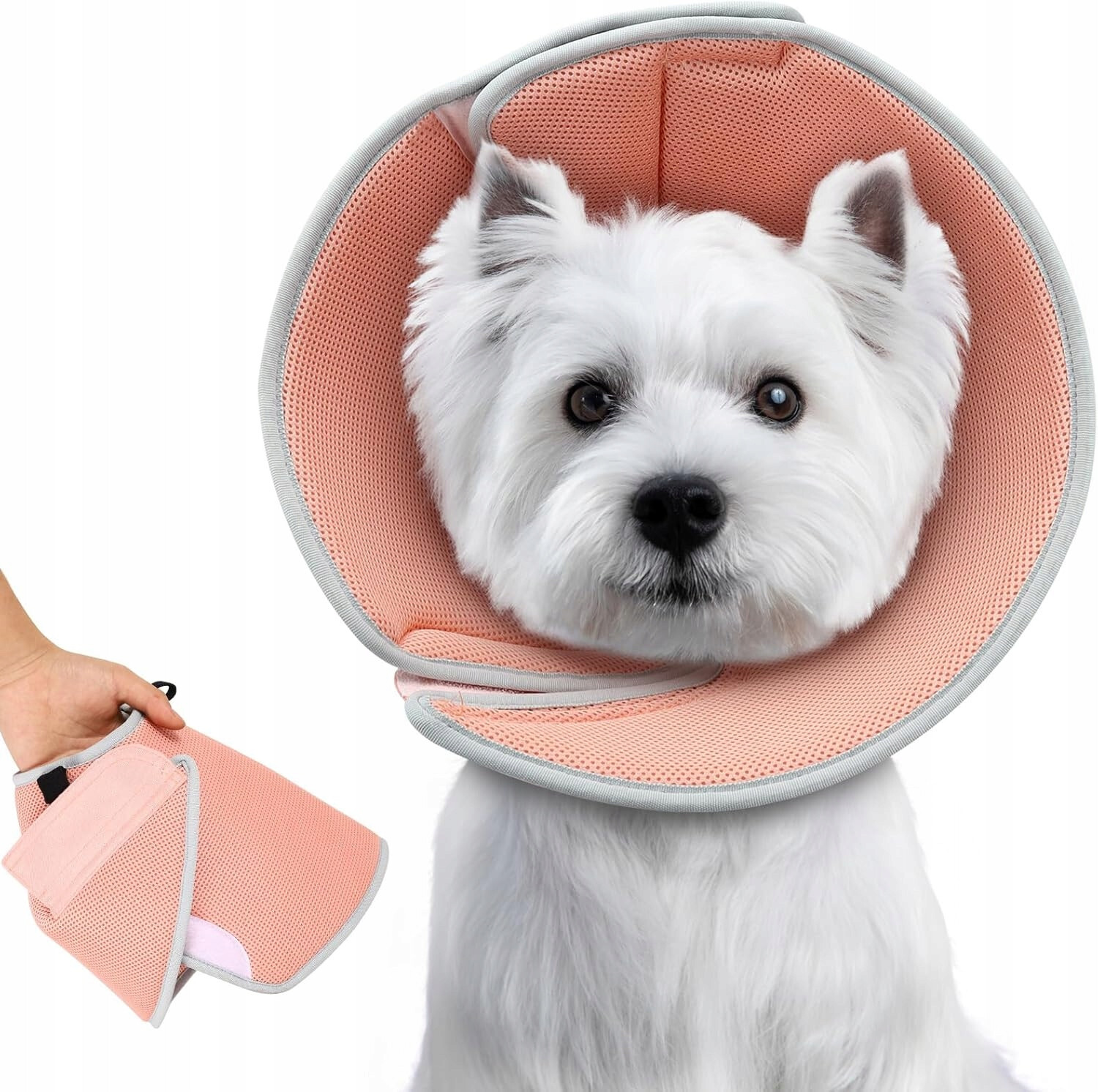 Pooperační obojek pro psa L 26-30 cm růžový obojek bonus