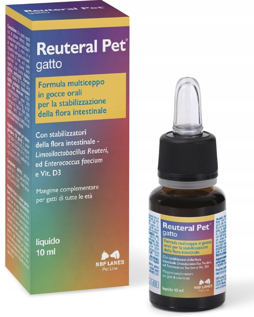 Nbf Lanes Reuteral Pet gatto 10 ml kapky