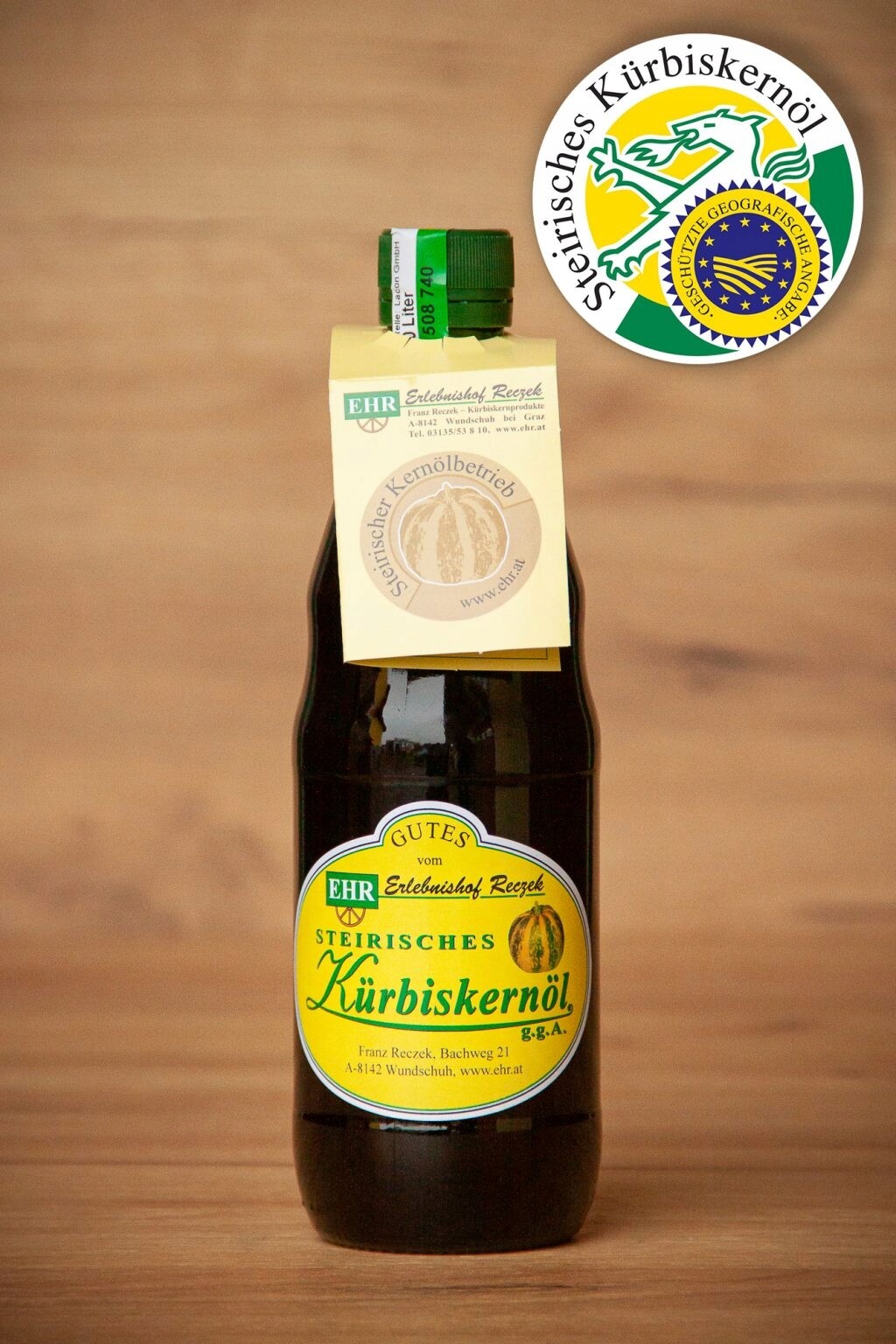 Reczek Nejlepší olej z dýňových semínek nerafinovaný Štýrsko 0,5 litru