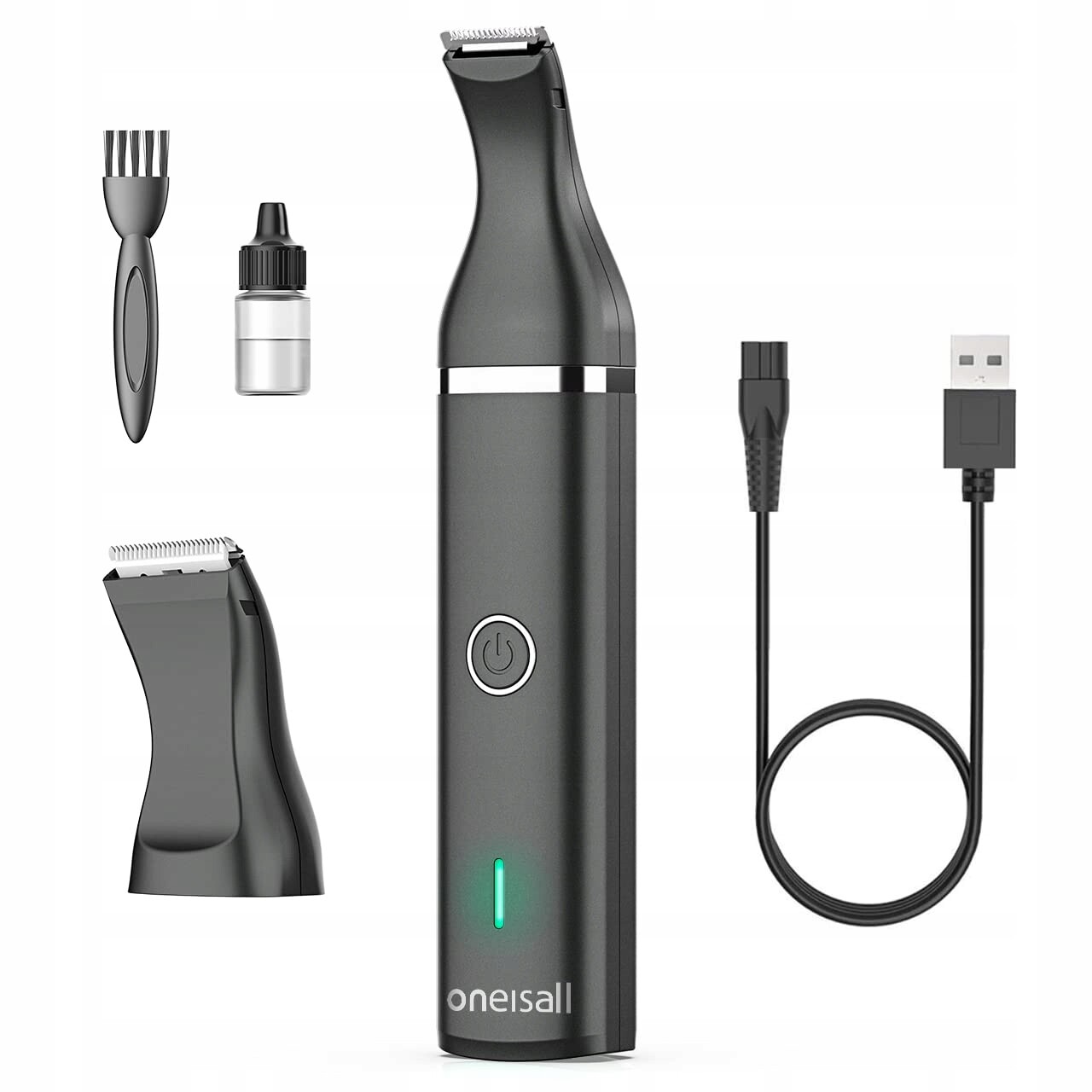 Oneisall Strojek na stříhání psů a koček Tichý zastřihovač tlapek Černý