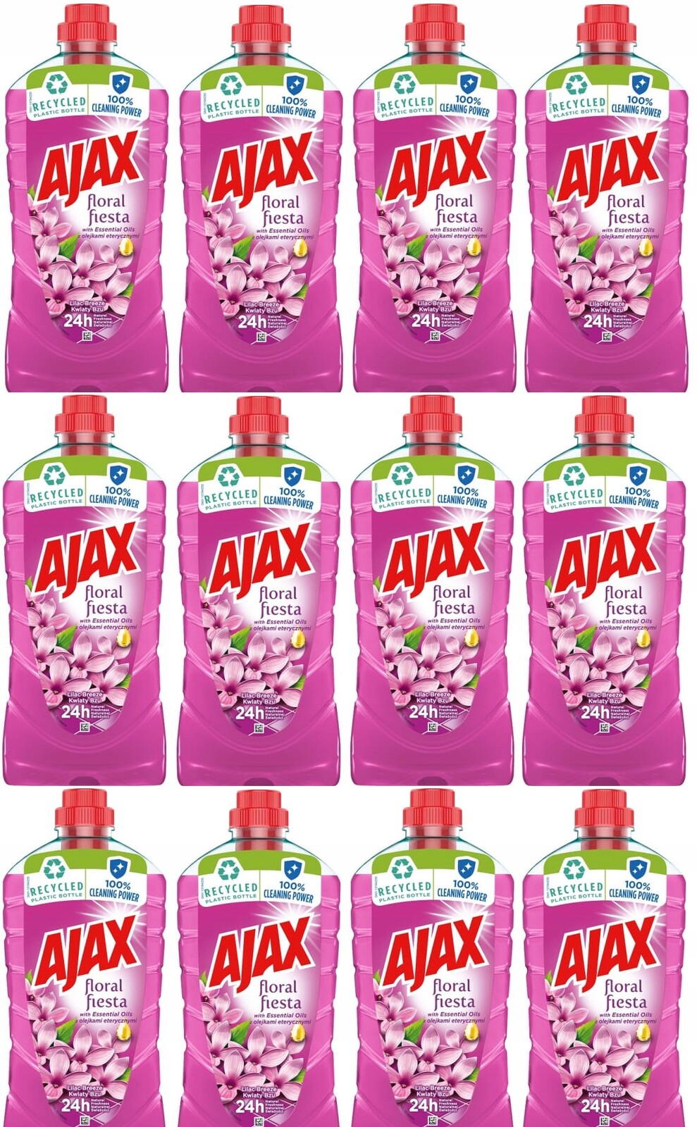 Čistící Přípravek Ajax 1L X 12 Kusů Bezových Květů na mytí podlah