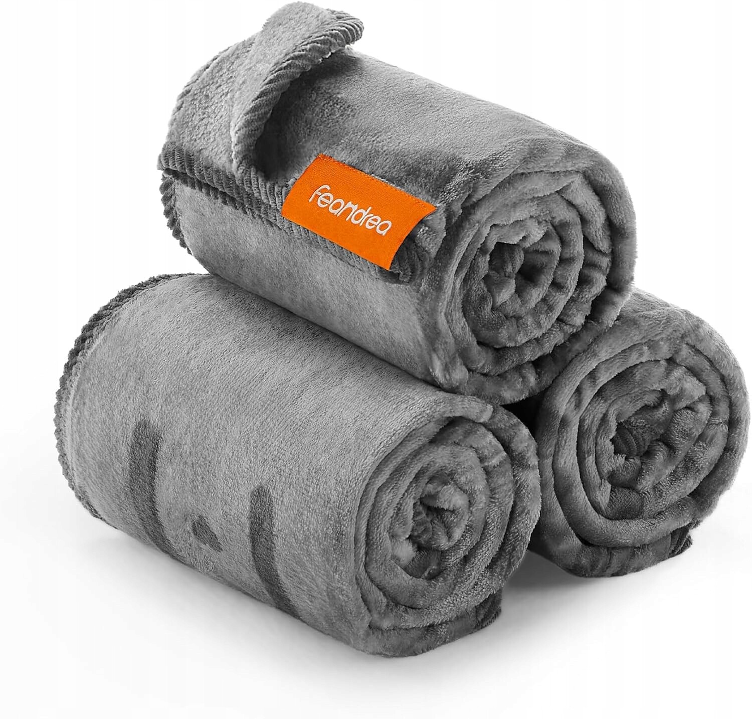 Feandrea Sada 3 přikrývek pro psa – Flanela 102×73 cm, pratelná, šedá