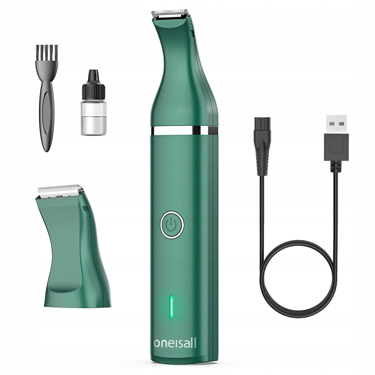 Oneisall Strojek na stříhání psů a koček Tichý zelený