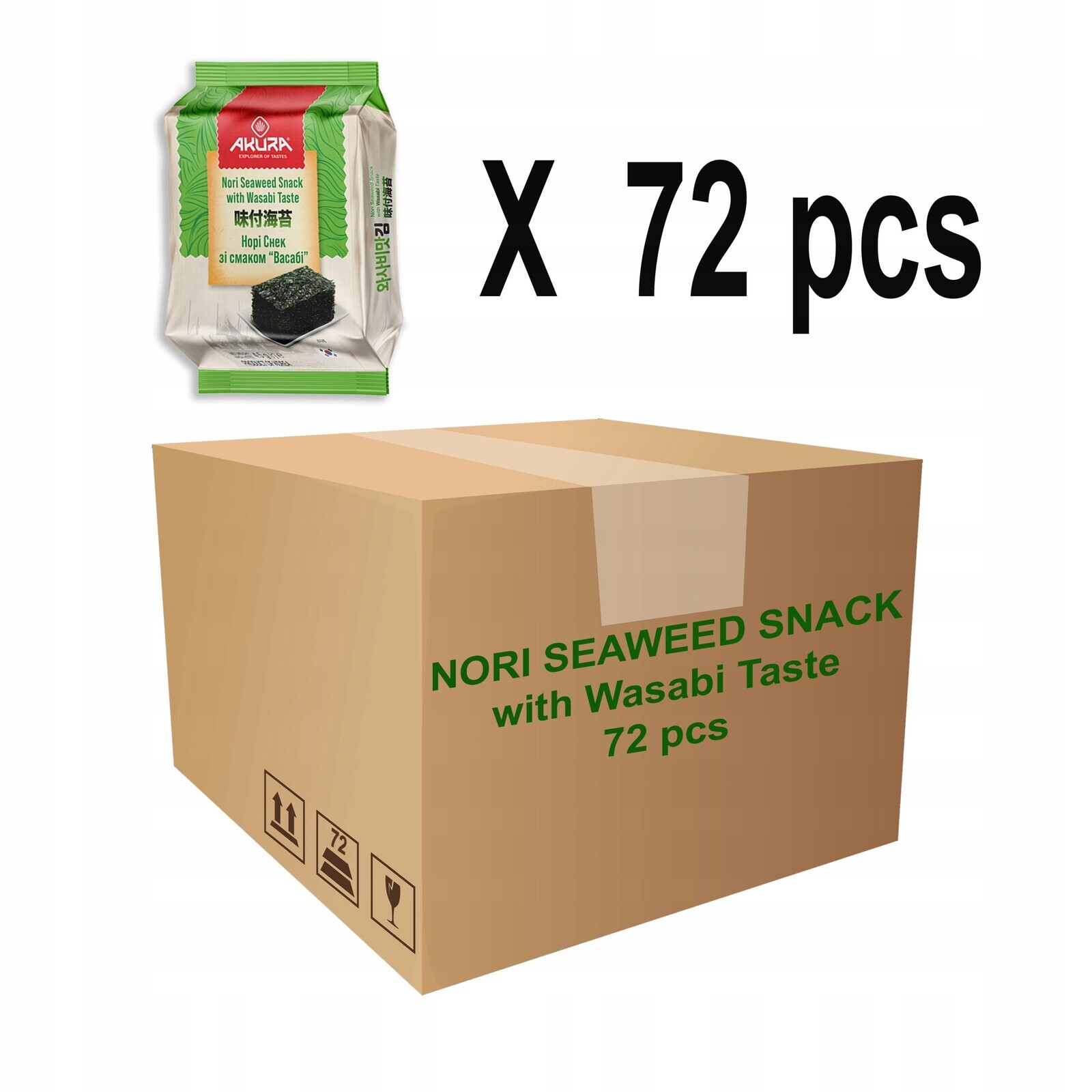 Chipsy Nori s příchutí Wasabi 4,5 g x 72 ks