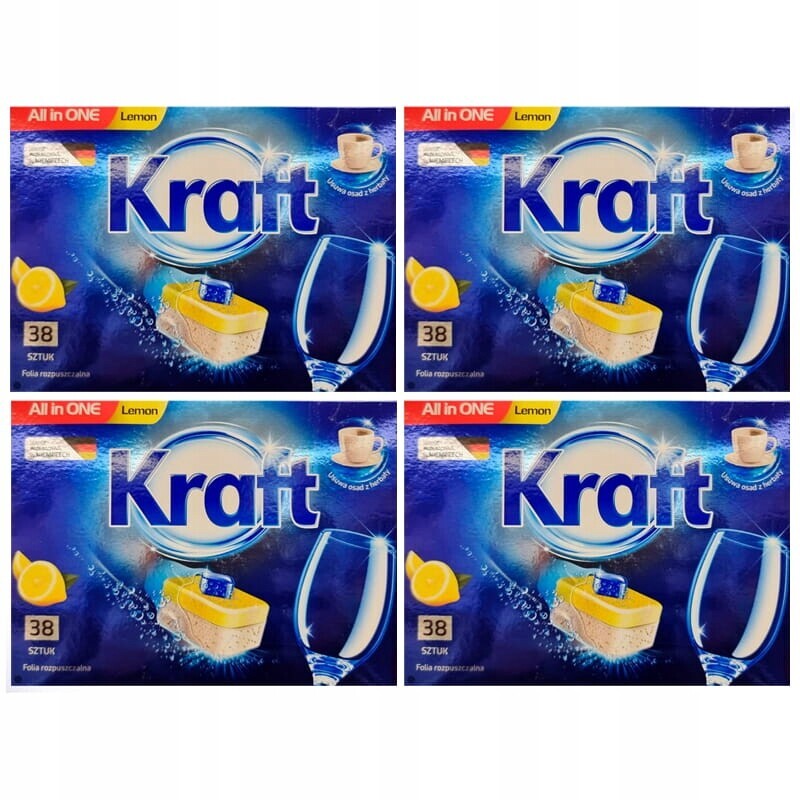 Kraft Tablety do myčky All in One Lemon 4x38 ks 684 g