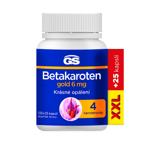 GS Betakaroten gold 6 mg, XXL 135 + 25 kapslí