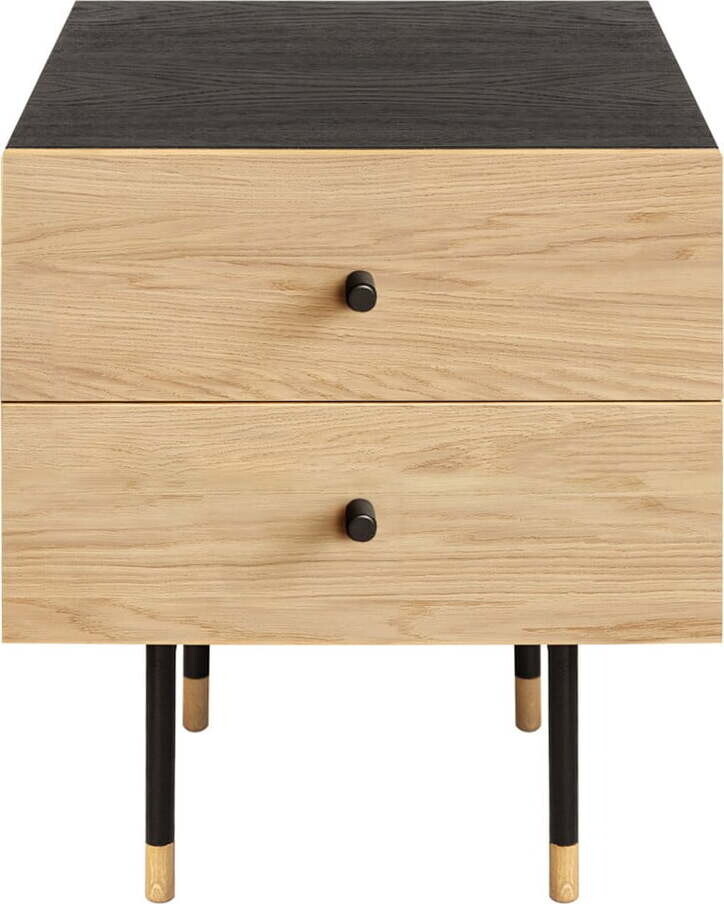 Noční stolek v dekoru dubu v přírodní barvě Jugend – Woodman