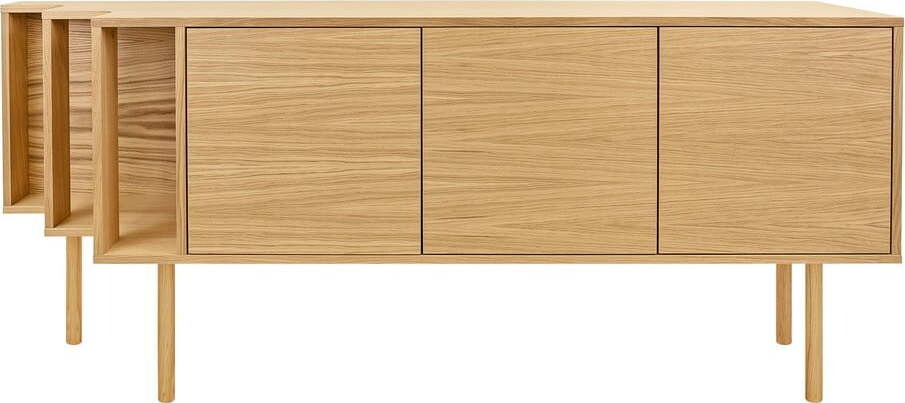 Komoda v dekoru dubu v přírodní barvě 189x65x44 cm Shift – Woodman