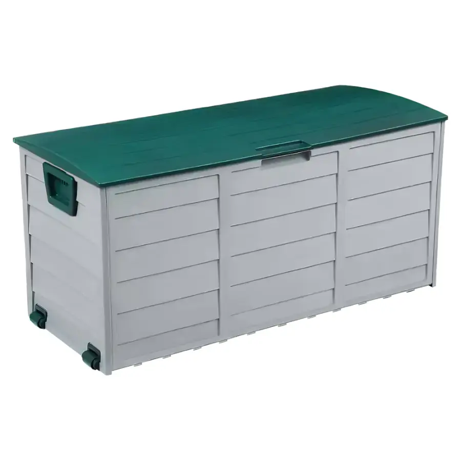 Tempo Kondela Zahradní úložný box KORTEZ, šedá/zelená