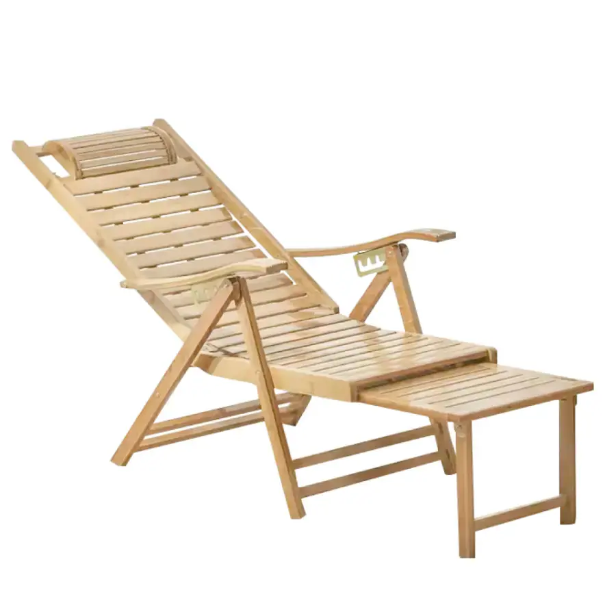 Tempo Kondela Zahradní polohovací křeslo URSEL, bambus