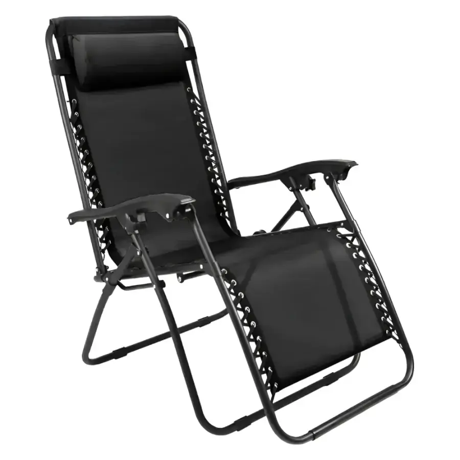 Tempo Kondela Zahradní polohovací křeslo GERALD NEW, černá