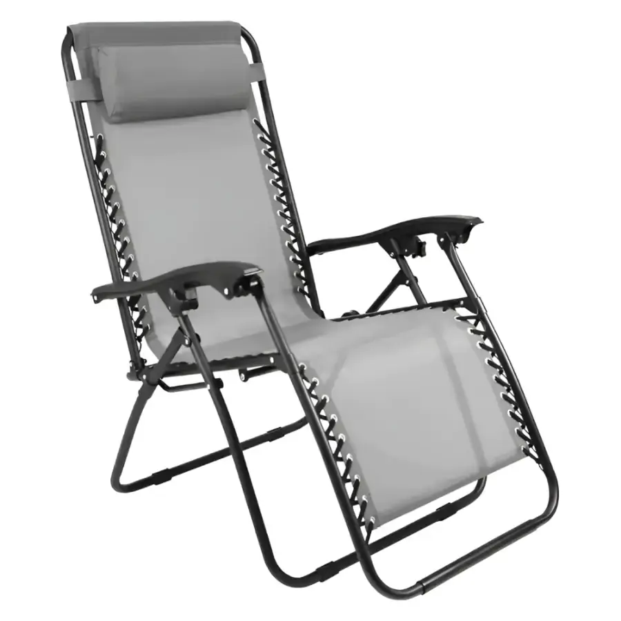 Tempo Kondela Zahradní polohovací křeslo GERALD NEW, světle šedá