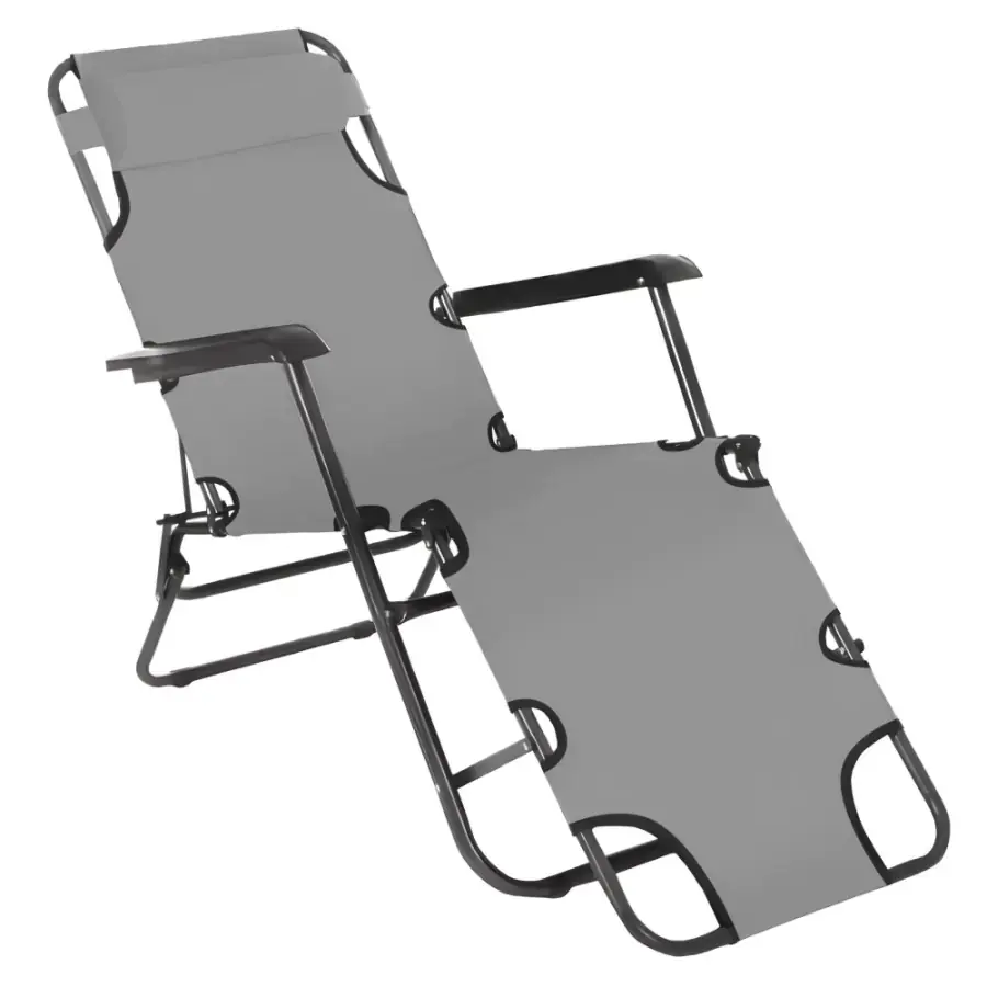 Tempo Kondela Zahradní polohovací křeslo REGED, šedá