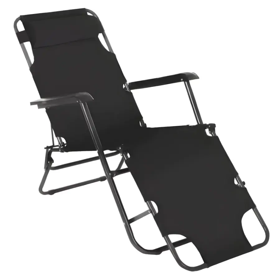 Tempo Kondela Zahradní polohovací křeslo REGED, černá