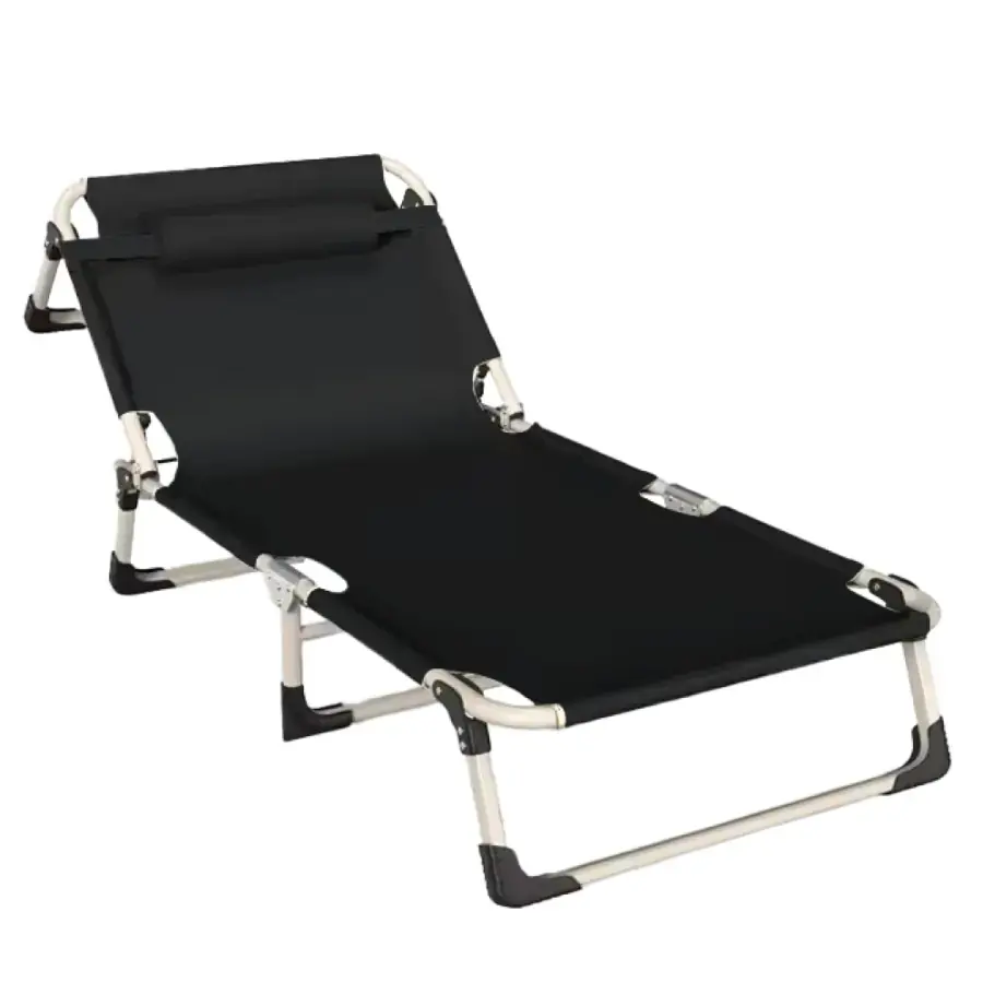 Tempo Kondela Zahradní lehátko BOVRY, černá