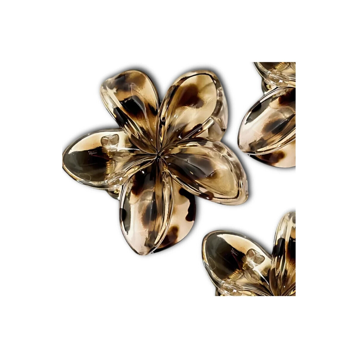 J&W Dámská spona do vlasů Numen leopard Hnědá