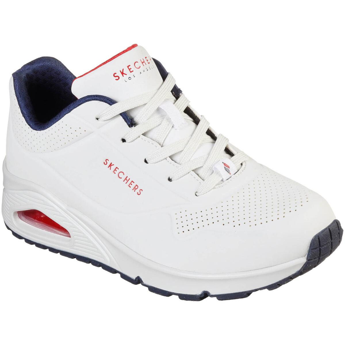 Skechers  Uno Stand On Air 73690-WNVR White/Navy/RED  Bílá