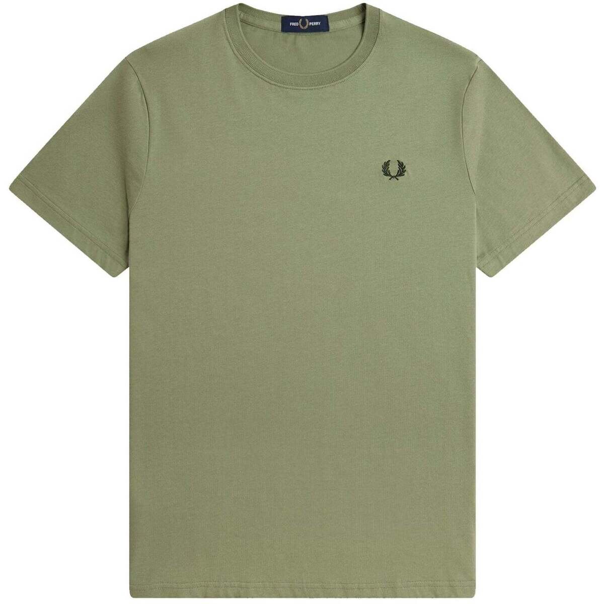 Fred Perry  Crew Neck T-Shirt Olive Mint  Zelená