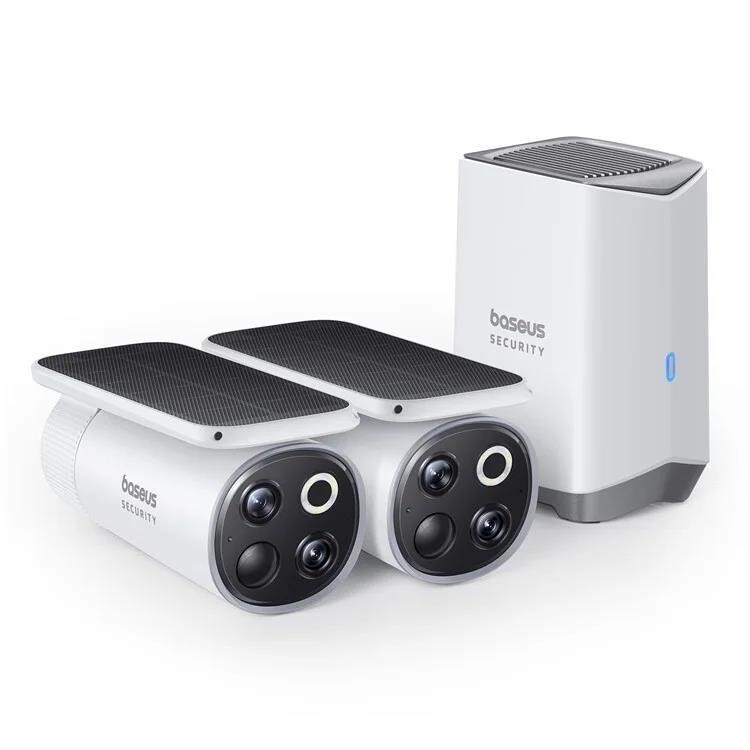 Venkovní kamera Baseus Security S1 Pro 3K (sada 2ks+centrální stanice) bílá