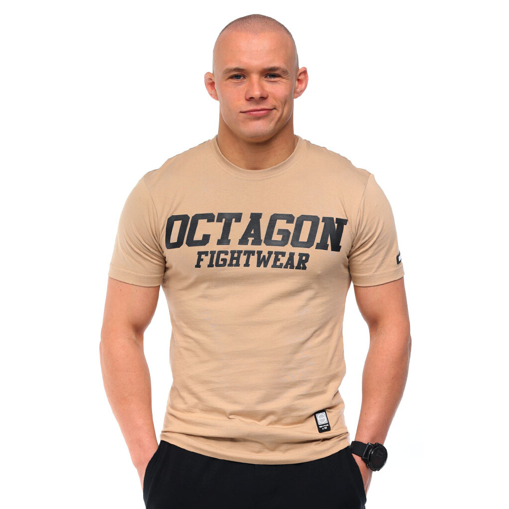 Triko pánské Octagon FW Straight - béžové, M