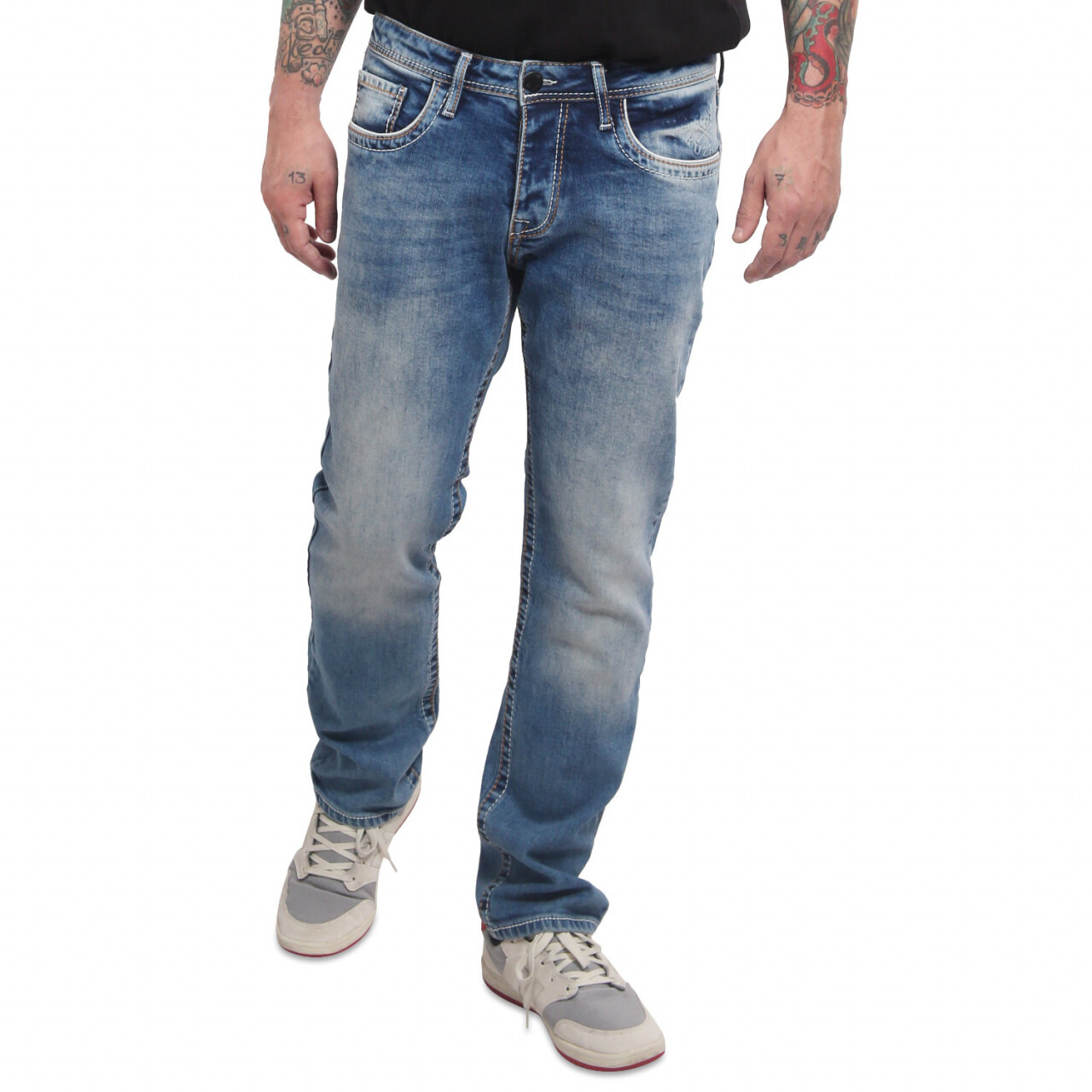 Kalhoty džínové Yakuza Straight Jeans - modré, 40