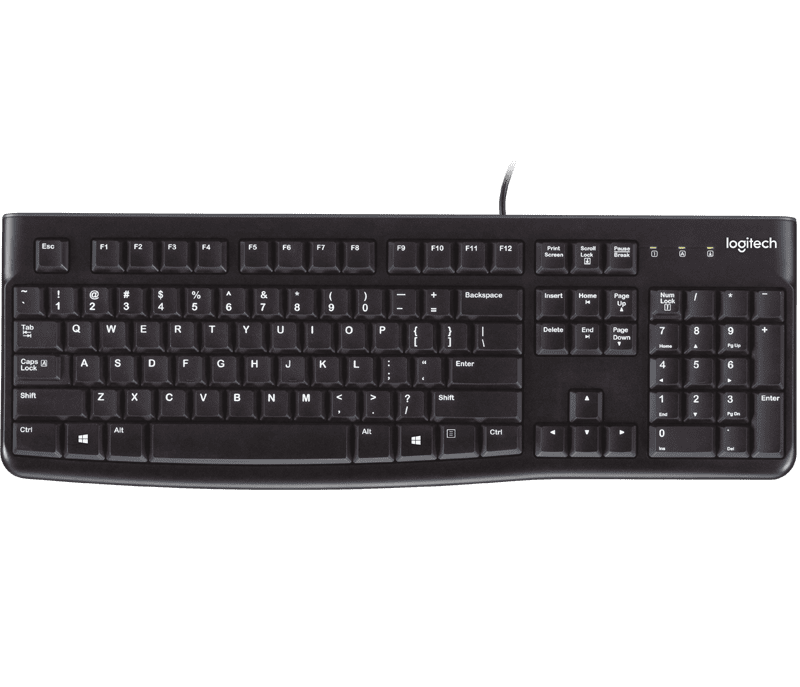 Logitech K120/Drátová USB/RU layout/Černá