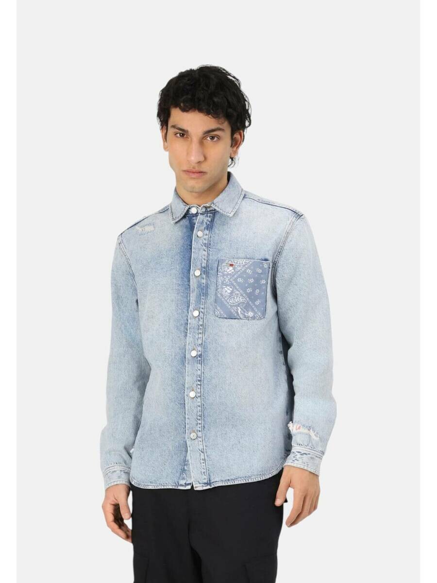 Tommy Jeans pánská džínová košile - L (1AB)