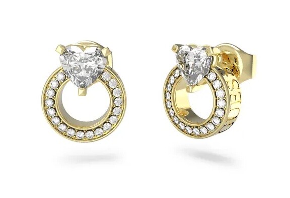 Guess Krásné pozlacené náušnice M`ama Non M`ama JUBE04664JWYGT/U