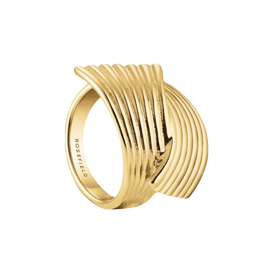 Rosefield Designový pozlacený prsten pro ženy JRSK 56 mm