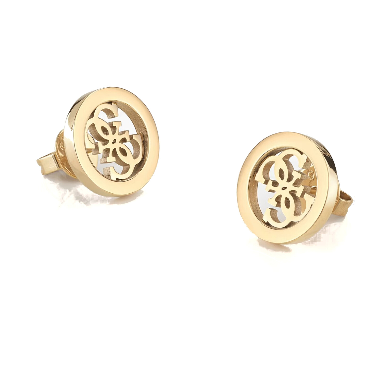 Guess Minimalistické pozlacené náušnice pecky Studs Party JUBE02162JWYGT/U