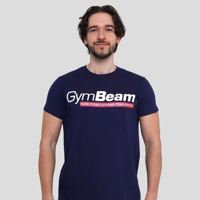 GymBeam Strong Tomorrow T-shirt Navy Blue