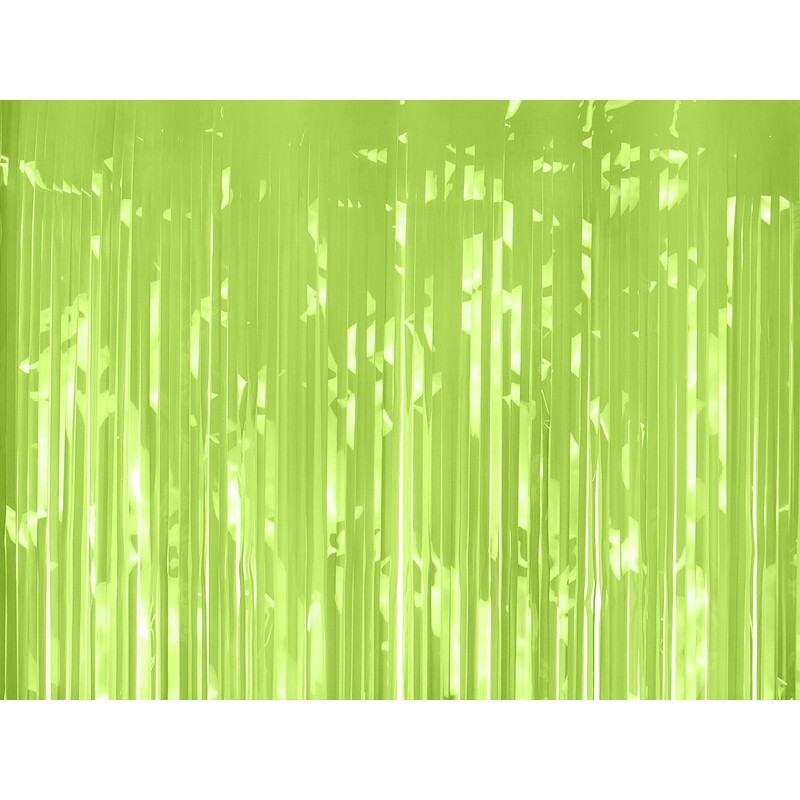 Dekorace závěs fóliový světle zelený 100x200cm