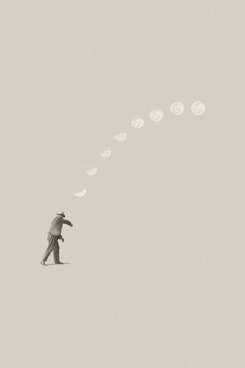 Maarten Léon Ilustrace Moon cycle, Maarten Léon, 26.7 × 40 cm
