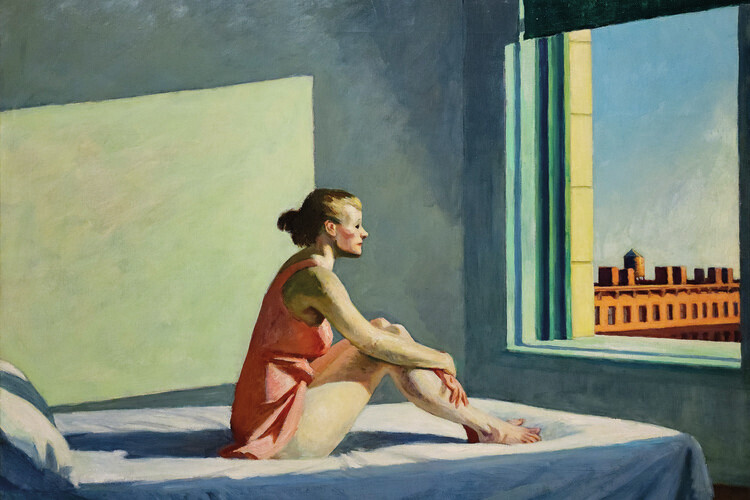 Edward Hopper Obrazová reprodukce Morning Sun (1952), Edward Hopper, 40 × 26.7 cm