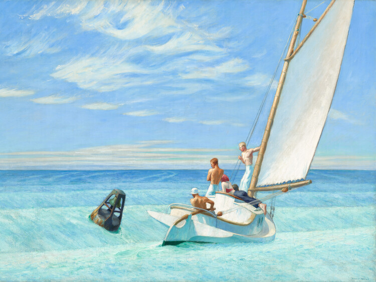 Edward Hopper Obrazová reprodukce Ground Swell, Edward Hopper, 40 × 30 cm
