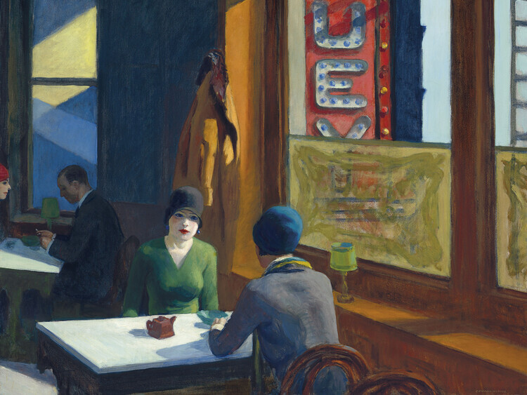 Edward Hopper Obrazová reprodukce Chop Suey, Edward Hopper, 40 × 30 cm