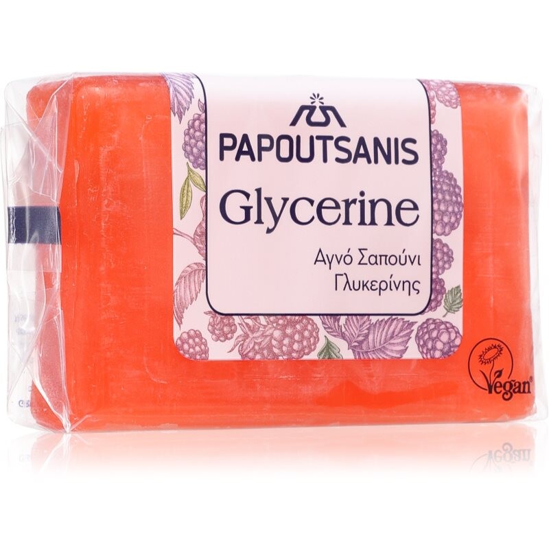 PAPOUTSANIS Glycerine Red tuhé mýdlo na tělo 125 g