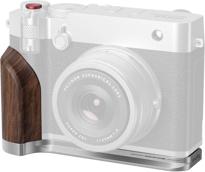 SmallRig 5265 L-Shape Mount Plate with Wooden Handle pro FUJIFILM GFX100RF Silver