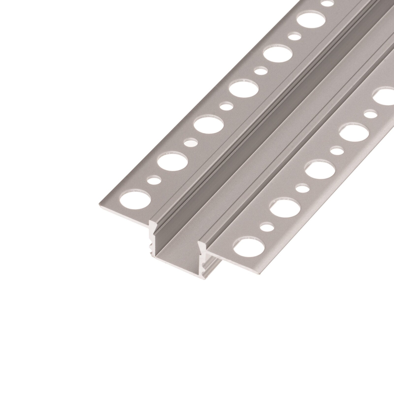 LED profil do sádrokartonu, stříbrný Profil bez krytu 1m