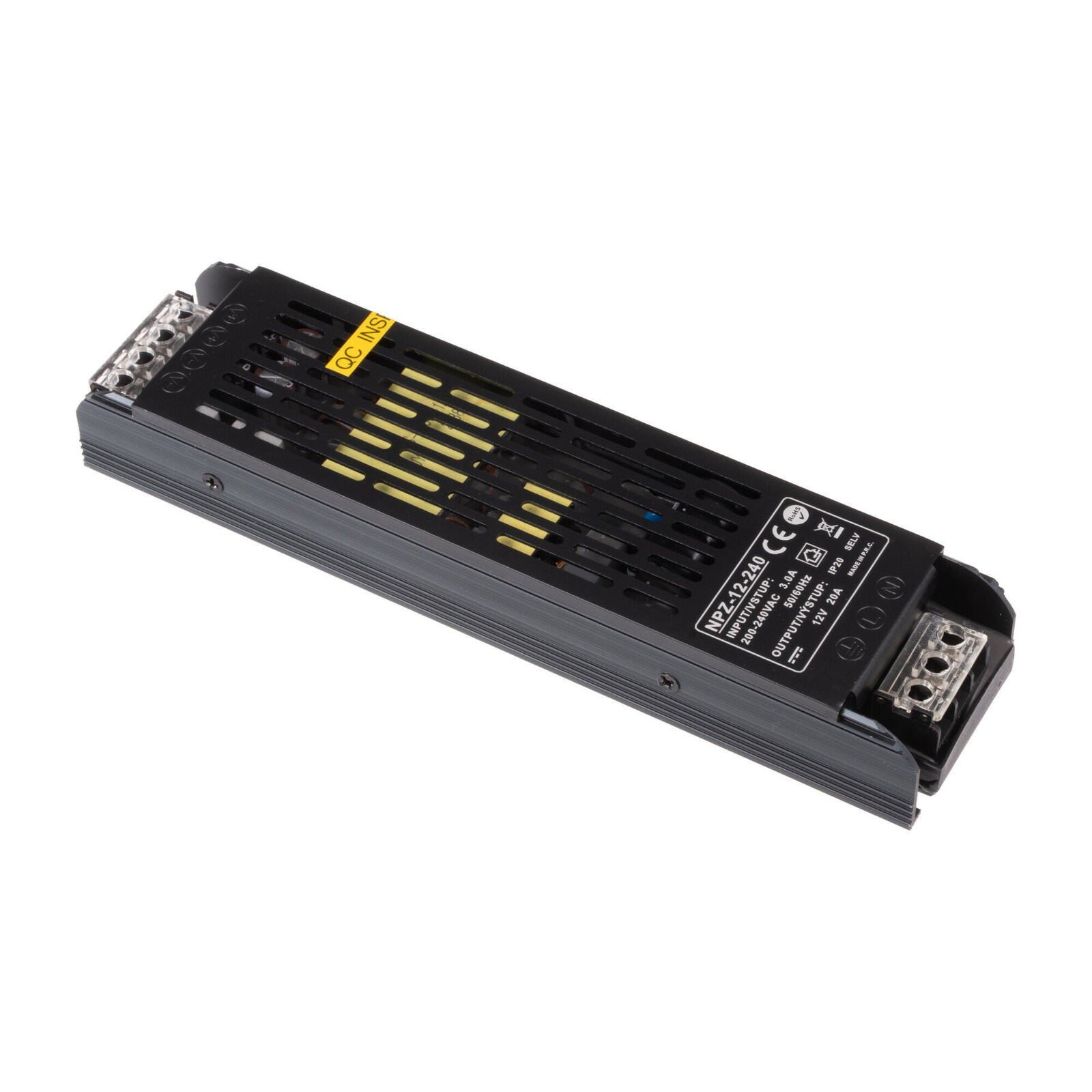 LED zdroj vnitřní 12V, 240W, IP20,  NPZ-12-240 pro nízkonapěťové LED produkty