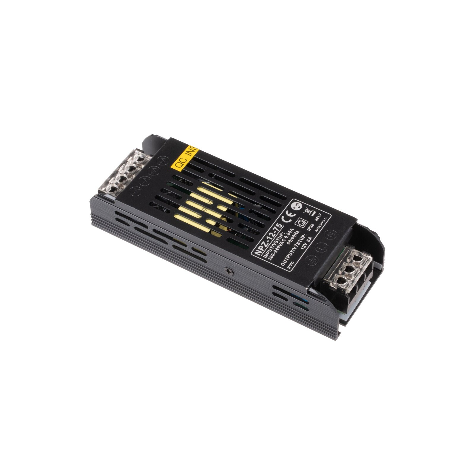 LED zdroj vnitřní 12V 75W, IP20, NPZ-12-75 pro nízkonapěťové LED produkty