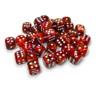 Chessex Dice Set Festive Symphony/White 12mm d6 (36x)