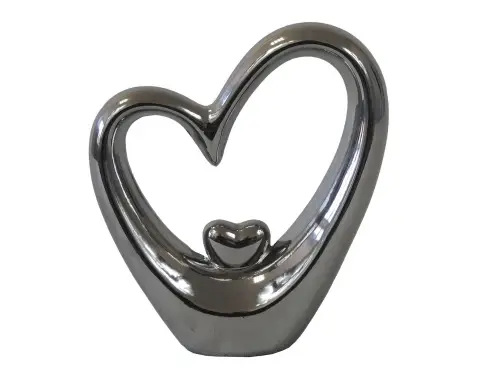 Dekorace Srdce, lesklá