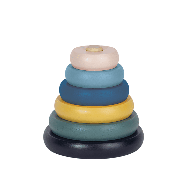 PETITE&MARS Hračka dřevěná skládací Orbit Wood of Mars 36m+ Cosmic Blue