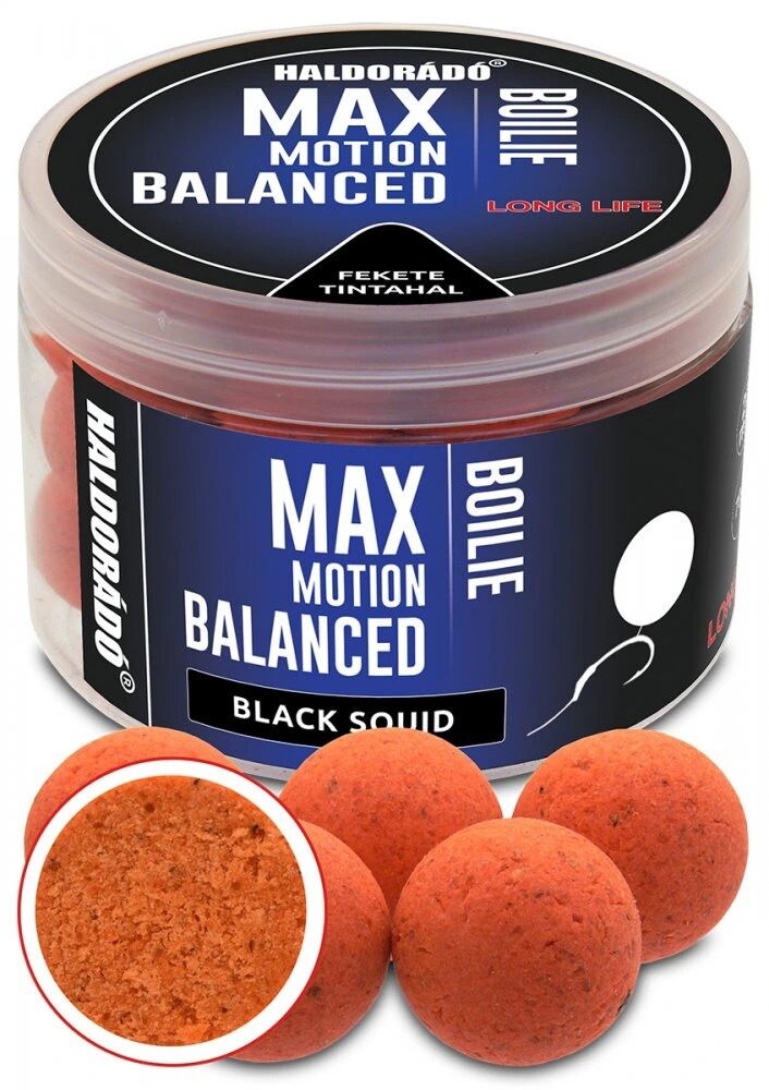 Haldorádó Boilies Balanced Max Motion 20mm 70g - Černý kalamár