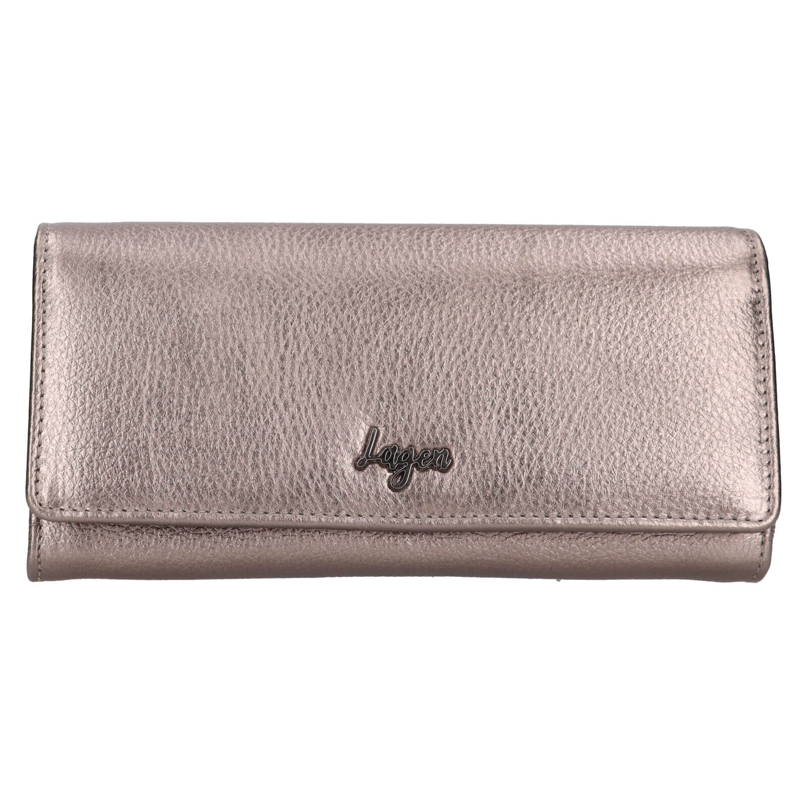 Dámská kožená peněženka Lagen Grete - stříbrná