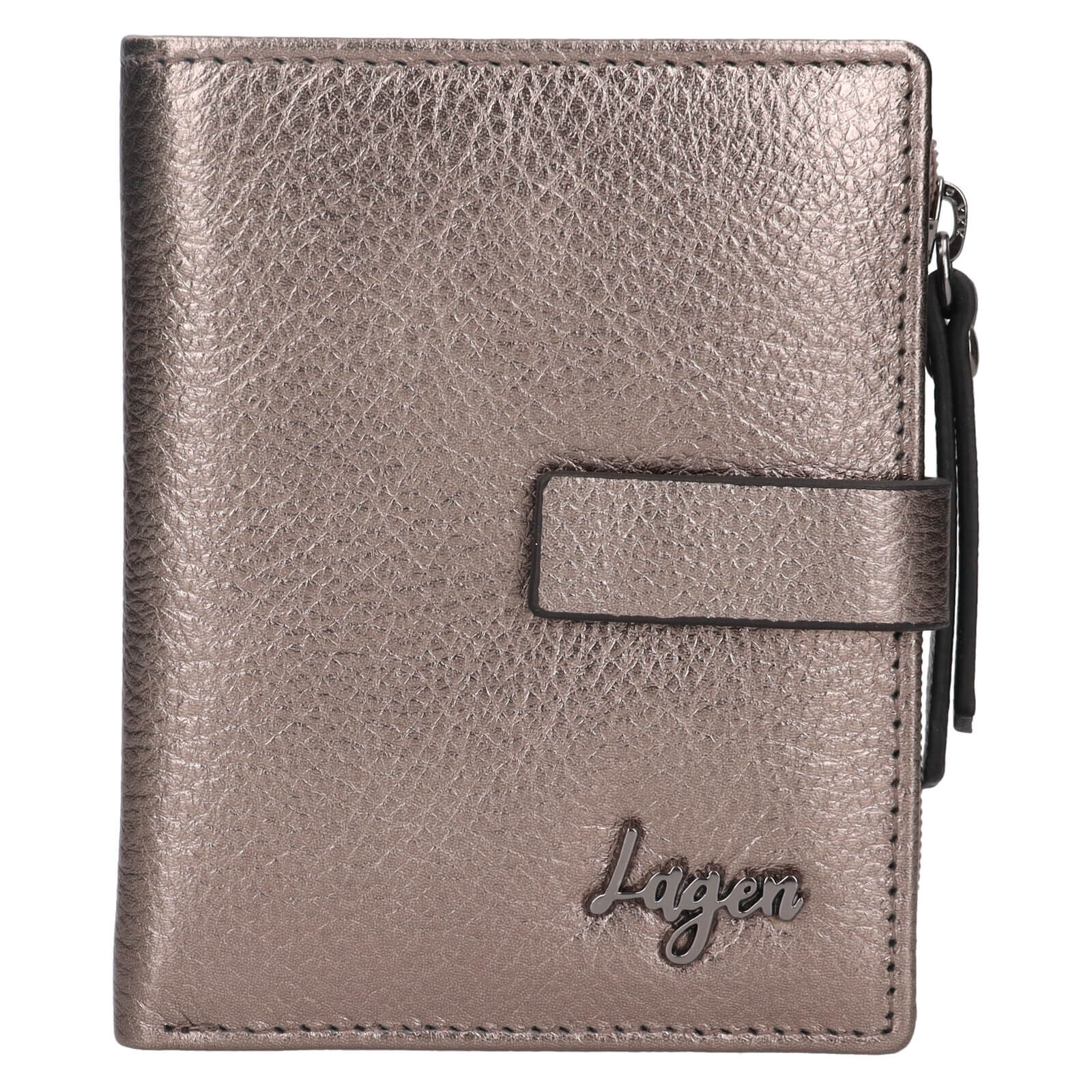 Dámská kožená peněženka Lagen Sigrid - stříbrná