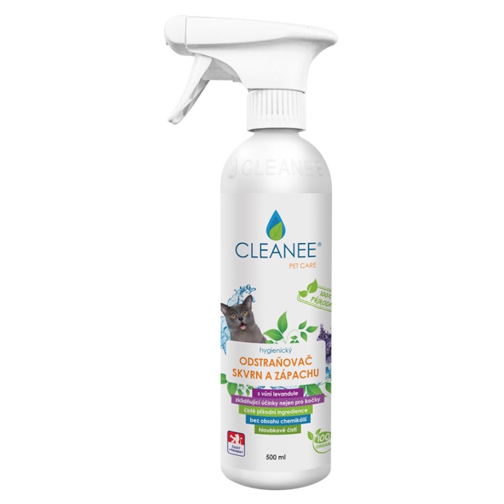 CLEANEE Pet Care na skvrny a zápach levandule 500 ml